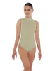 Solid Lycra Tneck Sleeveless Keyhole Back Leotard