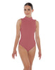 Solid Lycra Tneck Sleeveless Keyhole Back Leotard