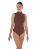 Solid Lycra Tneck Sleeveless Keyhole Back Leotard