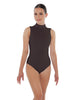 Solid Lycra Tneck Sleeveless Keyhole Back Leotard