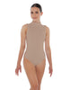 Solid Lycra Tneck Sleeveless Keyhole Back Leotard