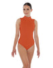 Solid Lycra Tneck Sleeveless Keyhole Back Leotard