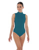 Solid Lycra Tneck Sleeveless Keyhole Back Leotard