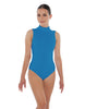 Solid Lycra Tneck Sleeveless Keyhole Back Leotard