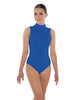 Solid Lycra Tneck Sleeveless Keyhole Back Leotard