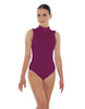 Solid Lycra Tneck Sleeveless Keyhole Back Leotard