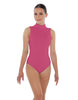 Solid Lycra Tneck Sleeveless Keyhole Back Leotard