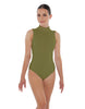 Solid Lycra Tneck Sleeveless Keyhole Back Leotard