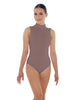 Solid Lycra Tneck Sleeveless Keyhole Back Leotard