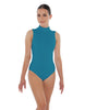 Solid Lycra Tneck Sleeveless Keyhole Back Leotard