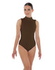 Solid Lycra Tneck Sleeveless Keyhole Back Leotard