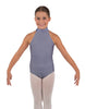 Solid Lycra Halter Collar Leotard