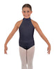 Solid Lycra Halter Collar Leotard