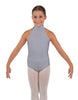 Solid Lycra Halter Collar Leotard