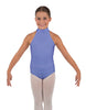 Solid Lycra Halter Collar Leotard