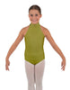 Solid Lycra Halter Collar Leotard