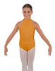 Solid Lycra Halter Collar Leotard