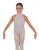 Solid Lycra Halter Collar Leotard