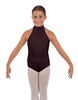 Solid Lycra Halter Collar Leotard