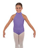Solid Lycra Halter Collar Leotard