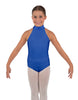 Solid Lycra Halter Collar Leotard