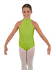 Solid Lycra Halter Collar Leotard