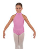 Solid Lycra Halter Collar Leotard