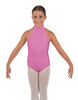 Solid Lycra Halter Collar Leotard