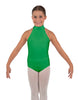 Solid Lycra Halter Collar Leotard