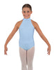 Solid Lycra Halter Collar Leotard