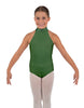 Solid Lycra Halter Collar Leotard