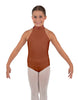 Solid Lycra Halter Collar Leotard