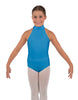 Solid Lycra Halter Collar Leotard