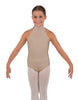 Solid Lycra Halter Collar Leotard