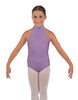 Solid Lycra Halter Collar Leotard