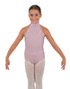 Solid Lycra Halter Collar Leotard