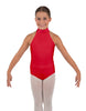 Solid Lycra Halter Collar Leotard