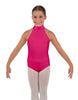 Solid Lycra Halter Collar Leotard