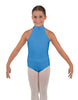 Solid Lycra Halter Collar Leotard