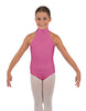 Solid Lycra Halter Collar Leotard