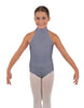 Solid Lycra Halter Collar Leotard