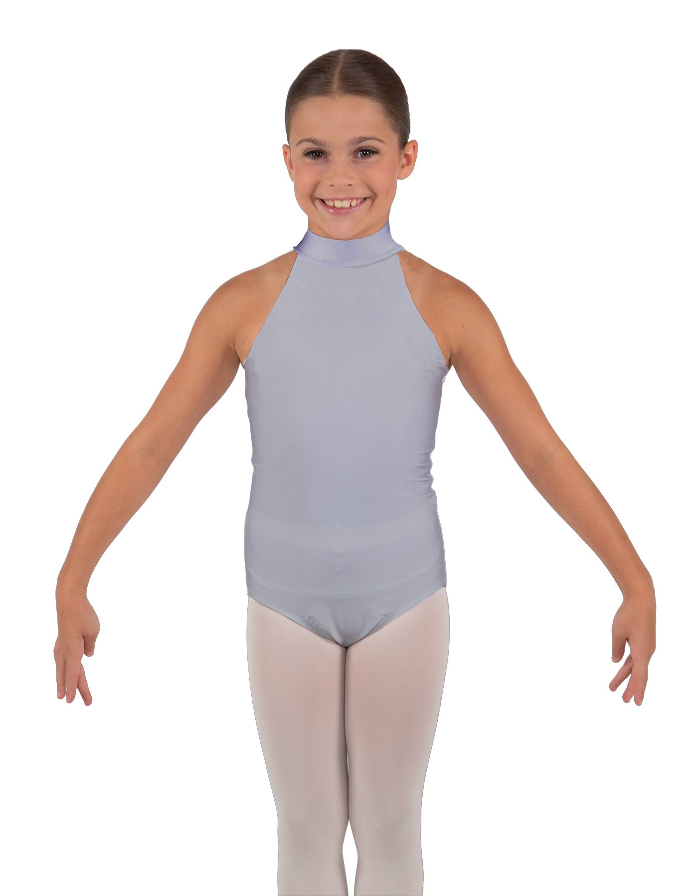 Solid Lycra Halter Collar Leotard