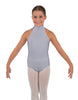 Solid Lycra Halter Collar Leotard