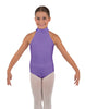 Solid Lycra Halter Collar Leotard