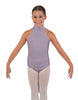 Solid Lycra Halter Collar Leotard