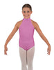 Solid Lycra Halter Collar Leotard