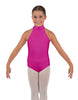 Solid Lycra Halter Collar Leotard