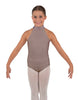 Solid Lycra Halter Collar Leotard