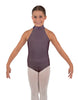 Solid Lycra Halter Collar Leotard
