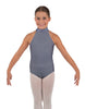 Solid Lycra Halter Collar Leotard